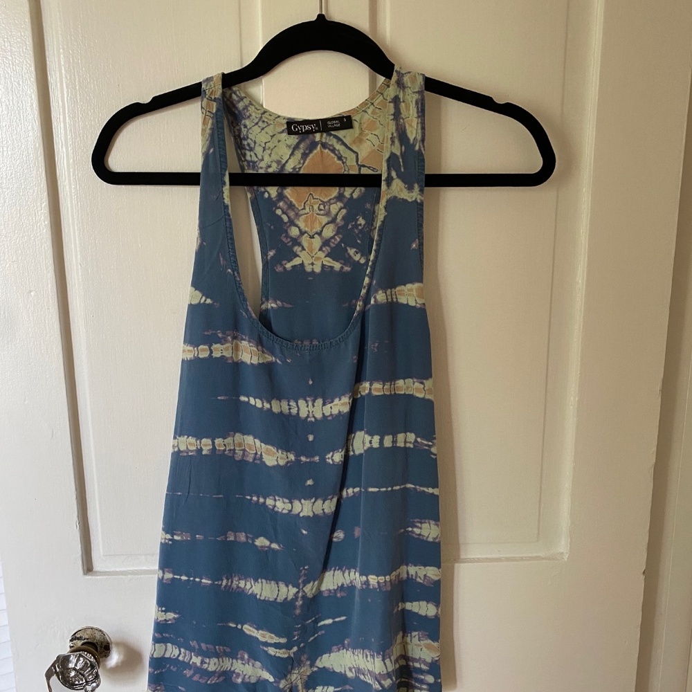 Sleeveless Global Village Blue Top